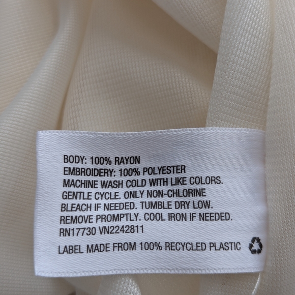 Women's Xhilaration Dress Cream with Embroidery and Pockets - Picture 7 of 9